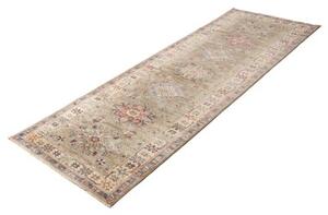 Tappeto Kazak Fine Stilizzato Marrone Beige Corsia 82x235 Cm