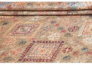 Tappeto Kazak Fine Geometrico Beige Blu 168x237 Cm