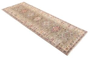 Tappeto Kazak Fine Stilizzato Marrone Beige Corsia 82x235 Cm