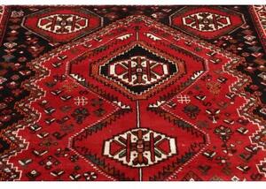 Tappeto Shiraz Geometrico Rosso Nero 172x260 Cm