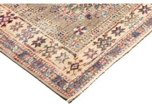 Tappeto Kazak Fine Stilizzato Marrone Beige Corsia 82x235 Cm