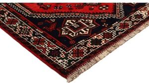 Tappeto Shiraz Geometrico Rosso Mattone Blu Notte 163x235 Cm