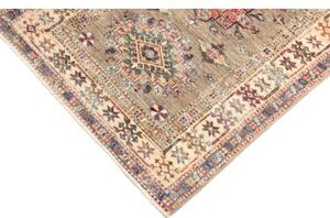 Tappeto Kazak Fine Stilizzato Marrone Beige Corsia 82x235 Cm