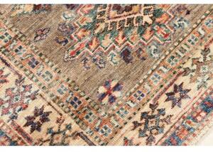 Tappeto Kazak Fine Stilizzato Marrone Beige Corsia 82x235 Cm