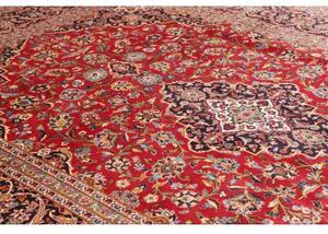 Tappeto Ardakan Medaglione Floreale Rosso Blu Scuro 254x378 Cm
