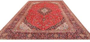 Tappeto Ardakan Medaglione Floreale Rosso Blu Scuro 290x397 Cm