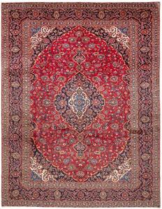 Tappeto Ardakan Medaglione Floreale Rosso Blu Scuro 310x400 Cm