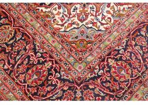 Tappeto Ardakan Medaglione Floreale Rosso Blu Scuro 290x397 Cm