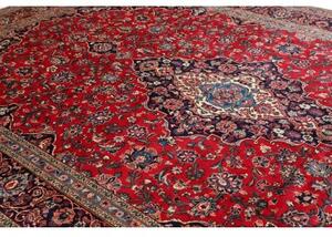 Tappeto Ardakan Medaglione Floreale Rosso Blu Scuro 256x386 Cm