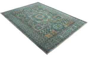 Tappeto Kairo Geometrico Verde Petrolio Beige 168x233 Cm