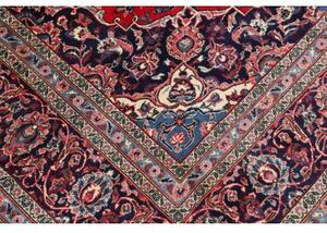 Tappeto Ardakan Medaglione Floreale Rosso Blu Scuro 256x386 Cm