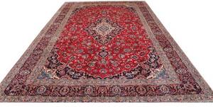 Tappeto Ardakan Medaglione Floreale Rosso Blu Scuro 256x386 Cm
