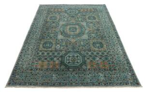 Tappeto Kairo Geometrico Verde Petrolio Beige 168x233 Cm