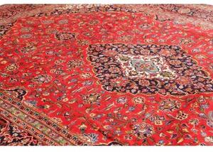 Tappeto Ardakan Medaglione Floreale Rosso Blu Scuro 290x397 Cm