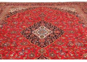Tappeto Ardakan Medaglione Floreale Rosso Blu Scuro 290x397 Cm