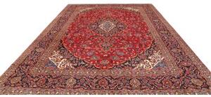 Tappeto Ardakan Medaglione Floreale Rosso Blu Scuro 310x400 Cm