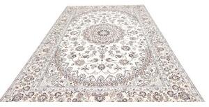 Tappeto Nain 9la Medaglione Floreale Avorio Blu 205x325 Cm