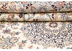 Tappeto Nain 9la Medaglione Floreale Avorio Blu 175x260 Cm