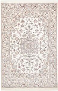 Tappeto Nain 9la Medaglione Floreale Avorio Blu 205x317 Cm