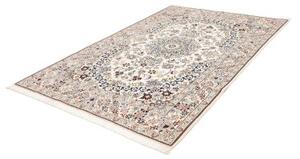 Tappeto Nain 9la Medaglione Floreale Avorio Blu 175x260 Cm