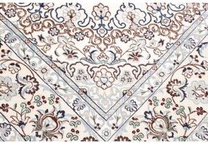 Tappeto Nain 9la Medaglione Floreale Avorio Blu 205x325 Cm