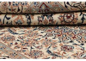 Tappeto Nain Kashmar Medaglione Floreale Avorio Blu 196x302 Cm