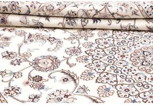 Tappeto Nain 9la Medaglione Floreale Avorio Blu 205x317 Cm