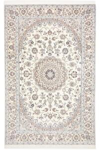 Tappeto Nain 9la Medaglione Floreale Avorio Blu 205x325 Cm