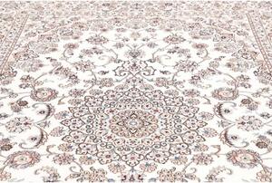 Tappeto Nain 9la Medaglione Floreale Avorio Blu 205x317 Cm