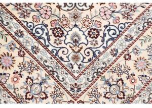 Tappeto Nain 9la Medaglione Floreale Avorio Blu 203x303 Cm