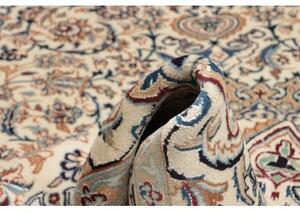Tappeto Nain Kashmar Medaglione Floreale Avorio Blu 196x302 Cm
