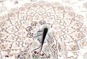 Tappeto Nain 9la Medaglione Floreale Avorio Blu 205x325 Cm