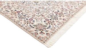 Tappeto Nain 9la Medaglione Floreale Avorio Blu 208x318 Cm