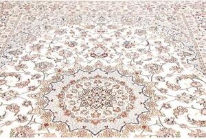 Tappeto Nain 9la Medaglione Floreale Avorio Blu 208x318 Cm