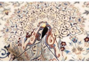Tappeto Nain 9la Medaglione Floreale Avorio Blu 175x260 Cm