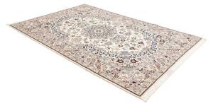 Tappeto Nain 9la Medaglione Floreale Avorio Blu 175x260 Cm