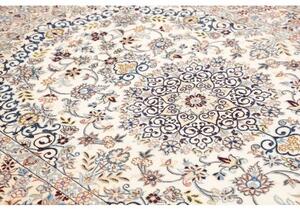 Tappeto Nain 9la Medaglione Floreale Avorio Blu 175x260 Cm