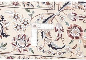 Tappeto Nain 9la Medaglione Floreale Avorio Blu 206x308 Cm
