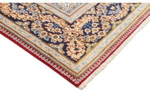 Tappeto Kerman Medaglione Rosso Blu Scuro 237x332 Cm