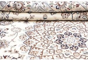 Tappeto Nain 9la Medaglione Floreale Avorio Blu 205x325 Cm
