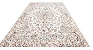 Tappeto Nain 9la Medaglione Floreale Avorio Blu 208x318 Cm