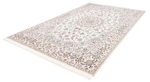 Tappeto Nain 9la Medaglione Floreale Avorio Blu 208x318 Cm