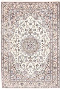 Tappeto Nain 9la Medaglione Floreale Avorio Blu 203x303 Cm