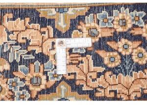 Tappeto Kerman Medaglione Rosso Blu Scuro 237x332 Cm