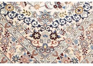 Tappeto Nain 9la Medaglione Floreale Avorio Blu 175x260 Cm