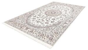 Tappeto Nain 9la Medaglione Floreale Avorio Blu 205x325 Cm
