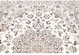 Tappeto Nain 9la Medaglione Floreale Avorio Azzurro 104x153 Cm