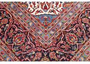 Tappeto Ardakan Medaglione Floreale Rosso Blu Scuro 283x413 Cm