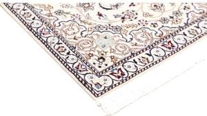 Tappeto Nain 9la Medaglione Floreale Avorio Blu Scuro 87x126 Cm