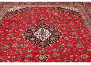 Tappeto Ardakan Medaglione Floreale Rosso Blu Scuro 283x413 Cm